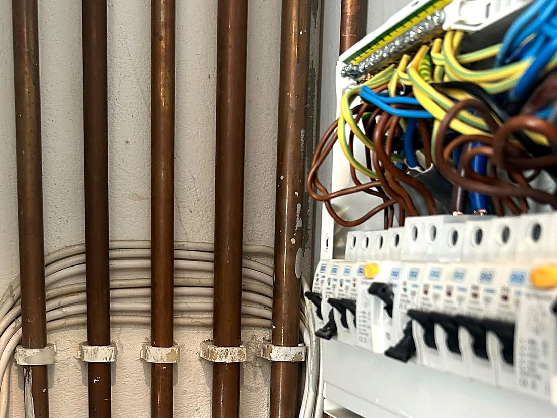 Consumer unit and cabling inspected during an EICR by ESL Electricians